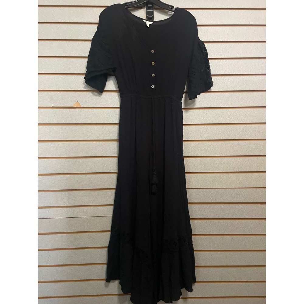 Cato XS Black Jumpsuit Lace Bell Sleeves‎ Business Casual Party Holiday